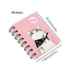 A7 Coil Book Cute Cat Journal Horizontal Line Notepad