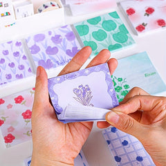4pcs Flower Sticky Notes Set 200sheets Romantic Paper