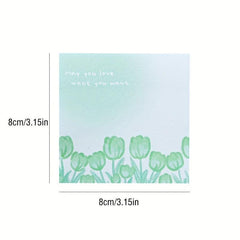 4pcs Flower Sticky Notes Set 200sheets Romantic Paper