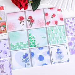 4pcs Flower Sticky Notes Set 200sheets Romantic Paper