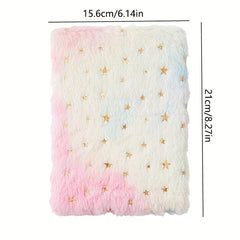 80 Pages Plush Notebook Gradient Student Journal Diary Book