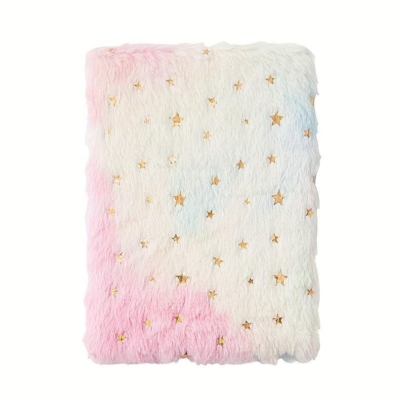 80 Pages Plush Notebook Gradient Student Journal Diary Book