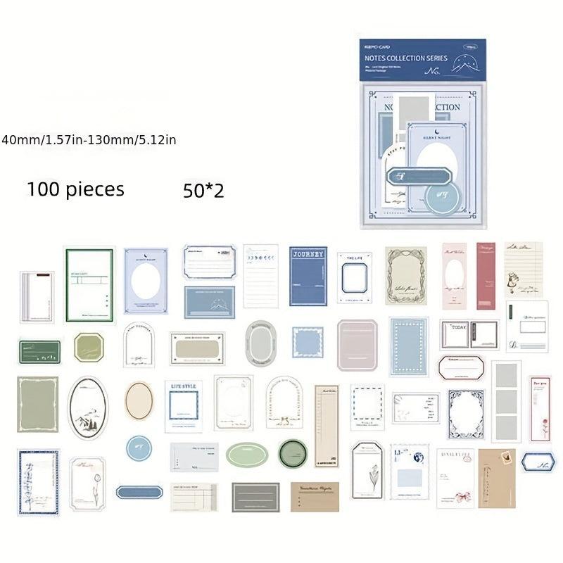 100-Piece Portable Student Note Book DIY Memo Materials