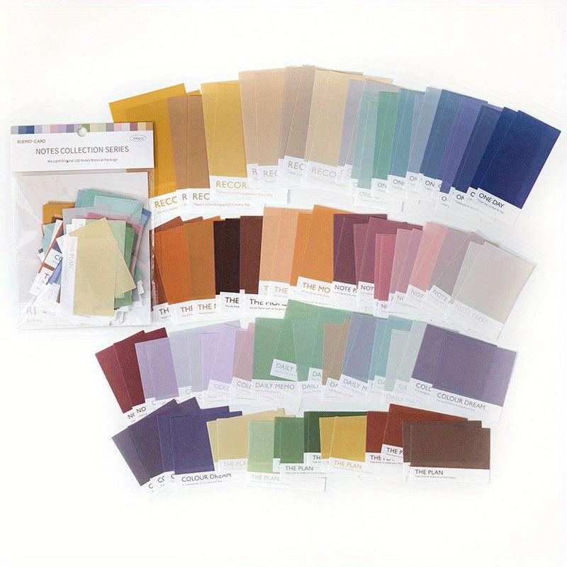 100-Piece Portable Student Note Book DIY Memo Materials