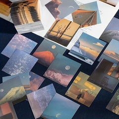 400 Landscape Note Paper Sheets, Time Journal Materials