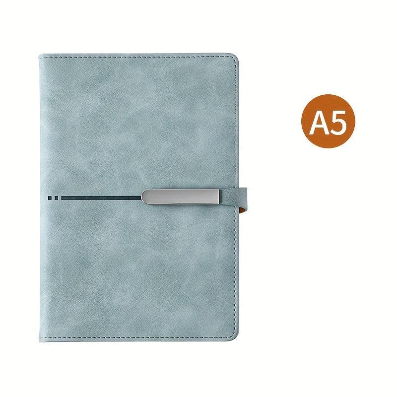 A5 PU Leather Notebook with Dual Clasp & Pen Holder