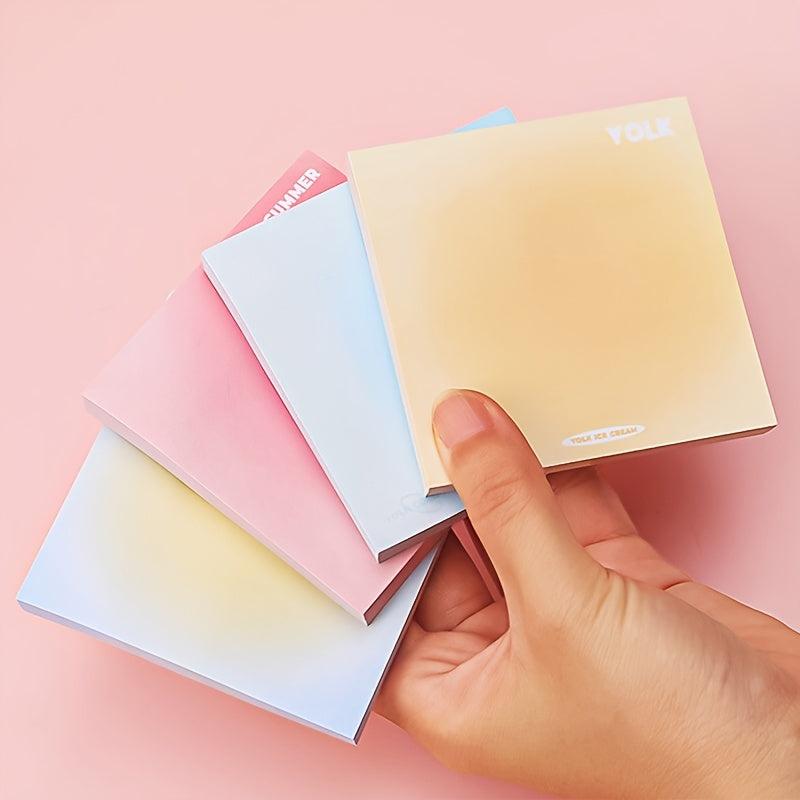100 Sheets Gradient Sticky Notes Memo Pad Self Stick Notes