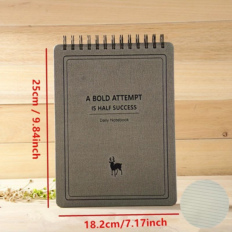 Mind Flip Coil Notebook A5 B5 Lined Pages 100 Sheets 100g Daolin Paper Beige