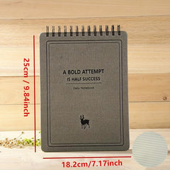 Mind Flip Coil Notebook A5 B5 Lined Pages 100 Sheets 100g Daolin Paper Beige