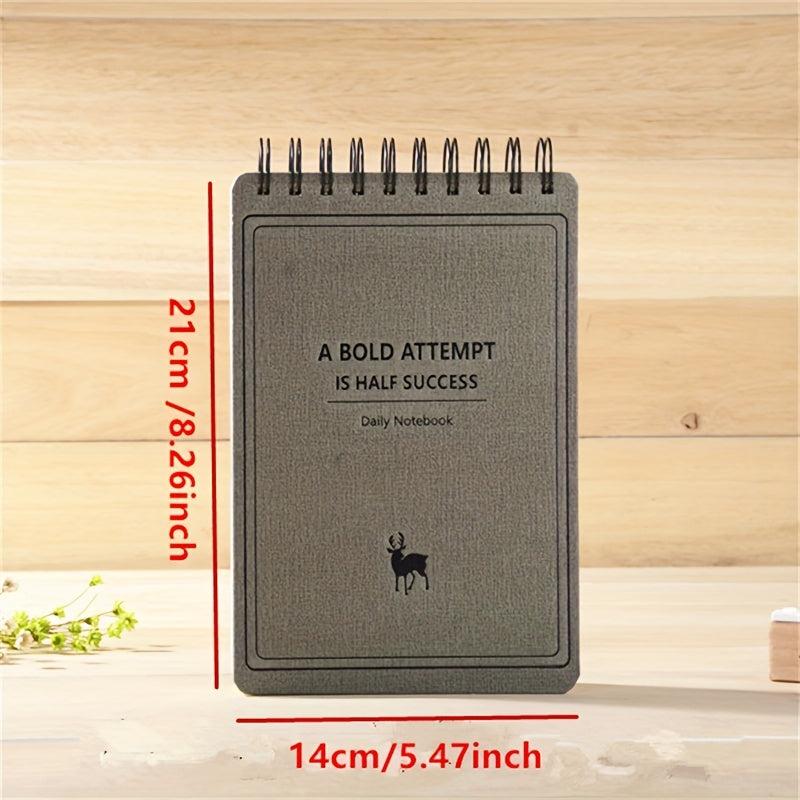 Mind Flip Coil Notebook A5 B5 Lined Pages 100 Sheets 100g Daolin Paper Beige