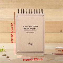 Mind Flip Coil Notebook A5 B5 Lined Pages 100 Sheets 100g Daolin Paper Beige