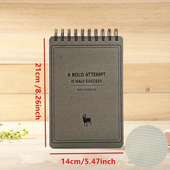 Mind Flip Coil Notebook A5 B5 Lined Pages 100 Sheets 100g Daolin Paper Beige