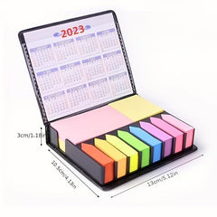 2000-Page Multicolor Sticky Note Set with Leather Box
