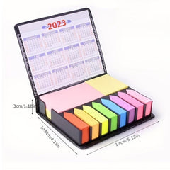2000-Page Multicolor Sticky Note Set with Leather Box