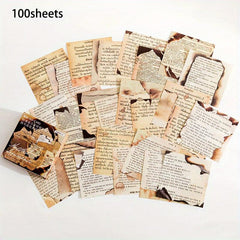 Vintage Style Self-adhesive Sticky Notes 100pcs Office & School Stationery