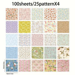 Vintage Style Self-adhesive Sticky Notes 100pcs Office & School Stationery
