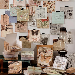 Vintage Style Self-adhesive Sticky Notes 100pcs Office & School Stationery