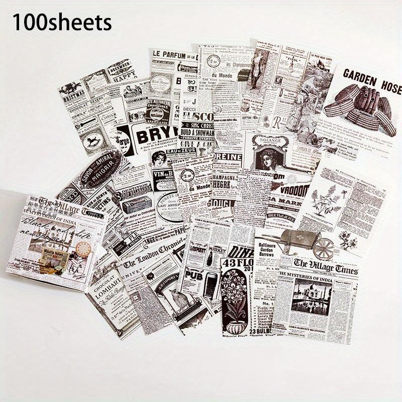 Vintage Style Self-adhesive Sticky Notes 100pcs Office & School Stationery