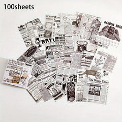 Vintage Style Self-adhesive Sticky Notes 100pcs Office & School Stationery