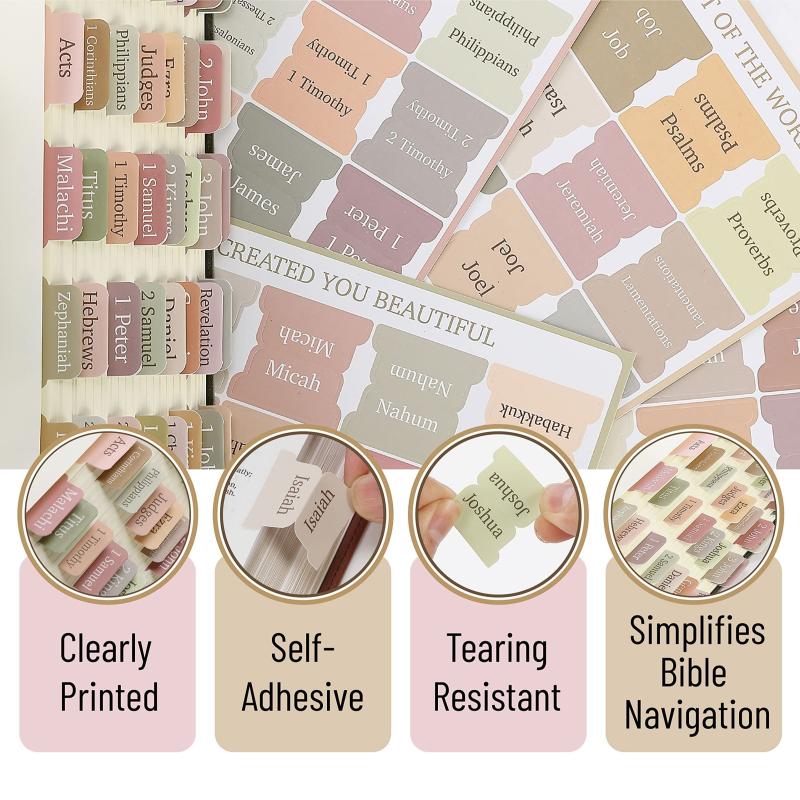 Bible Tabs 75 Laminated Tabs For Study Bible