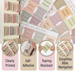 Bible Tabs 75 Laminated Tabs For Study Bible