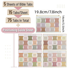 Bible Tabs 75 Laminated Tabs For Study Bible