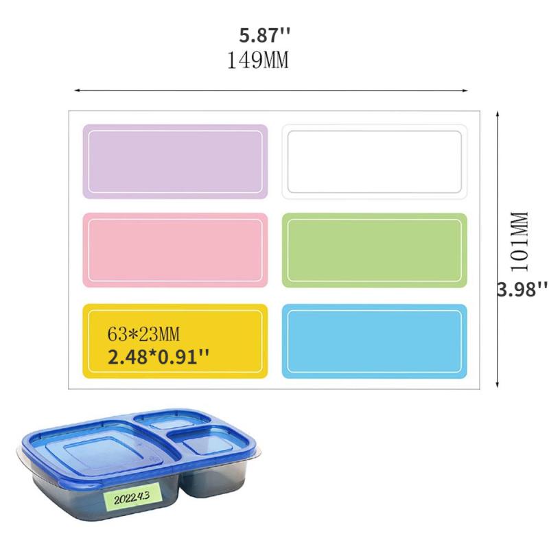 10pcs Colorful Waterproof Name Sticker Pack