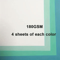 16pcs A4 Teal Macarons Cards 21x27cm 180GSM