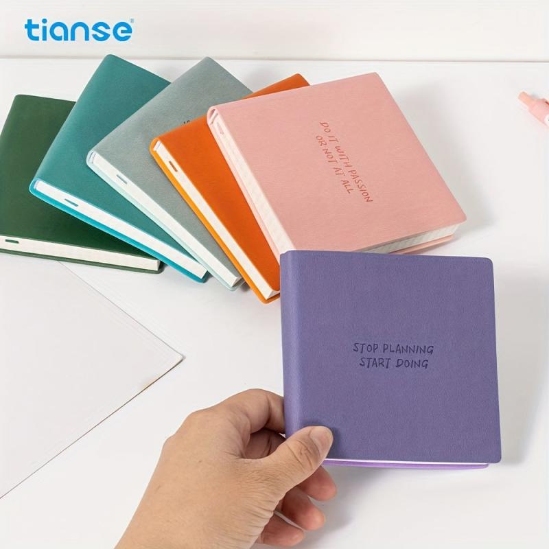 TIANSE Pocket Journal Notebook 192 Grid Inner Pages 10.16x10.16cm