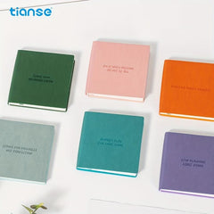 TIANSE Pocket Journal Notebook 192 Grid Inner Pages 10.16x10.16cm