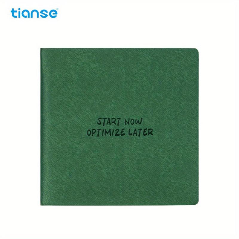 TIANSE Pocket Journal Notebook 192 Grid Inner Pages 10.16x10.16cm