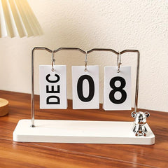 Metal Calendar Ornament Flip Page Small Desk Calendar Decoration