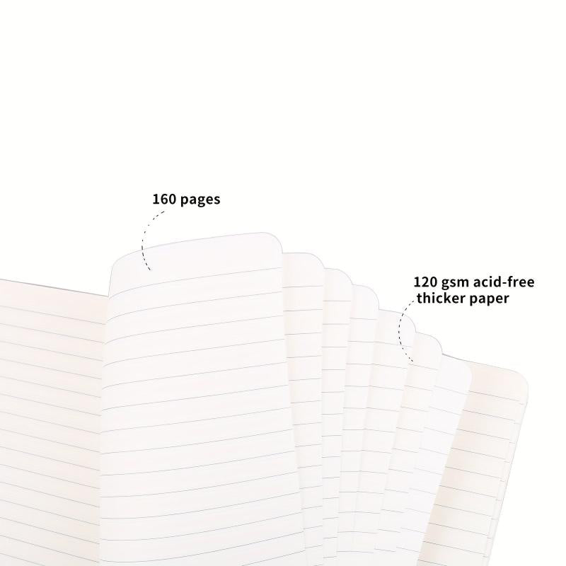 SULIRUN1981 A5 Grid Notebook 120gsm Thick Paper Elastic Tape Pen Insert