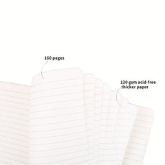 SULIRUN1981 A5 Grid Notebook 120gsm Thick Paper Elastic Tape Pen Insert