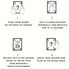 4 Answer Book Notebook - Find Your Answer, Guide Your Way, Inner Destiny, Magic