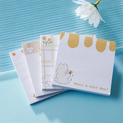 50 Cartoon Sticky Notes Book: Labeling Office and Student Notes