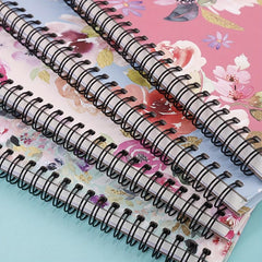 A5 Colorful Floral Pattern Notebook Hardcover Coil Book