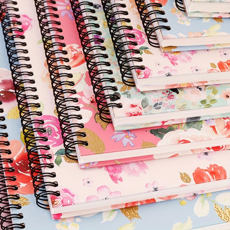 A5 Colorful Floral Pattern Notebook Hardcover Coil Book