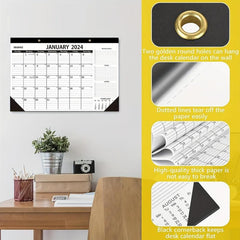 2023 Wall Calendar Jan-Jun Double Wire Binding Thick Paper Office Home Gift