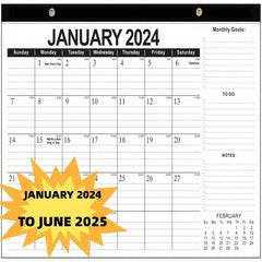 2023 Wall Calendar Jan-Jun Double Wire Binding Thick Paper Office Home Gift