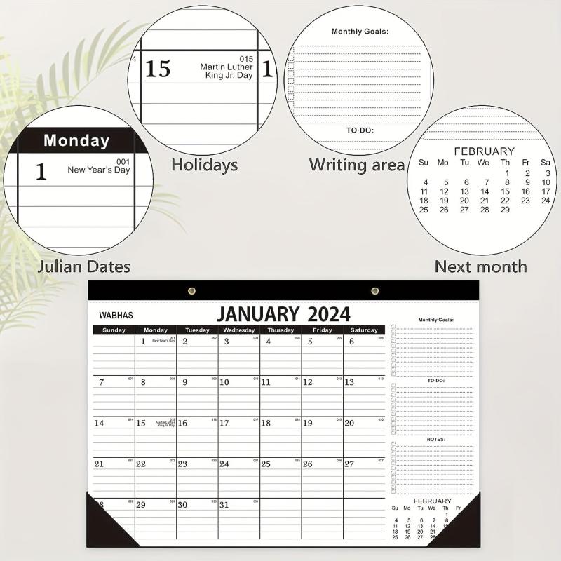 2023 Wall Calendar Jan-Jun Double Wire Binding Thick Paper Office Home Gift