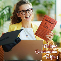 Inspirational Graduation Journal Leather Notebook Unisex