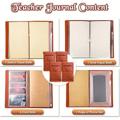 Inspirational Graduation Journal Leather Notebook Unisex