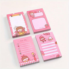 2pcs Cartoon Lace Rabbit Sticky Notes Book 100 Sheets