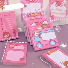 2pcs Cartoon Lace Rabbit Sticky Notes Book 100 Sheets
