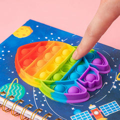 Colorful Butterfly Ice Cream Silicone Bubble A5 Coil Notebook