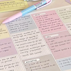 B5 Grid Tear off Paper Book, 30 Sheets, Student Memo Notebook