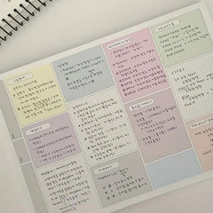 B5 Grid Tear off Paper Book, 30 Sheets, Student Memo Notebook