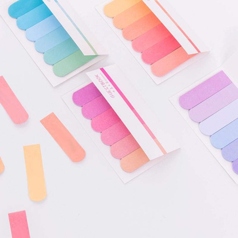 Gradient Pink Sticky Notes Set, 20 Pieces, 6 Pages, Office Stationery