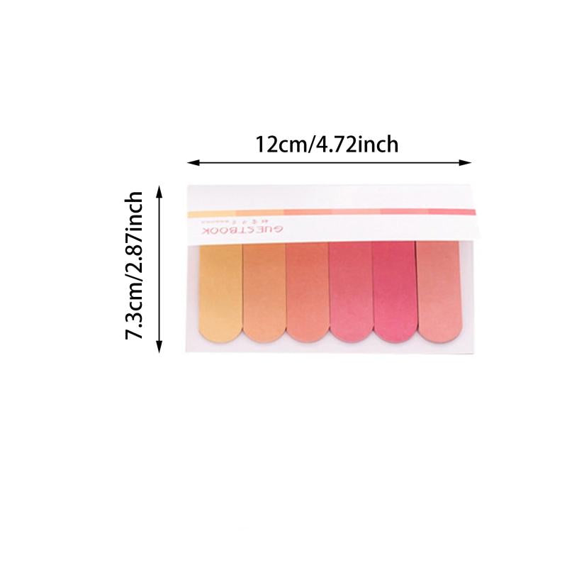 Gradient Pink Sticky Notes Set, 20 Pieces, 6 Pages, Office Stationery